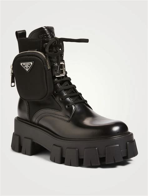 prada boots with pouch dupe|prada combat boots with pouch.